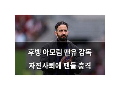 후벵 아모림 맨유 감독 자진사퇴에 팬들 충격