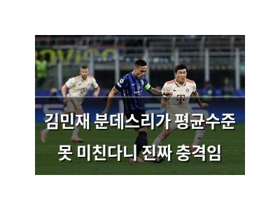 김민재 분데스리가 평균수준 못 미친다니 진짜 충격임