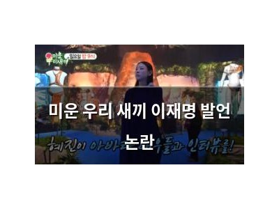 미운 우리 새끼 이재명 발언 논란