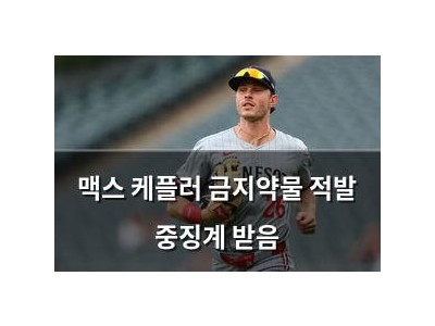 맥스 케플러 금지약물 적발 중징계 받음