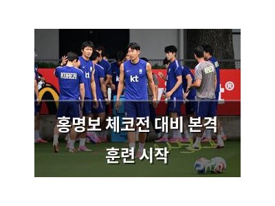홍명보 체코전 대비 본격 훈련 시작