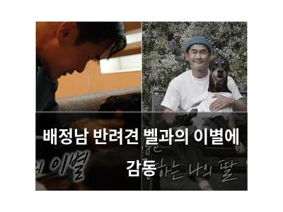 배정남 반려견 벨과의 이별에 감동